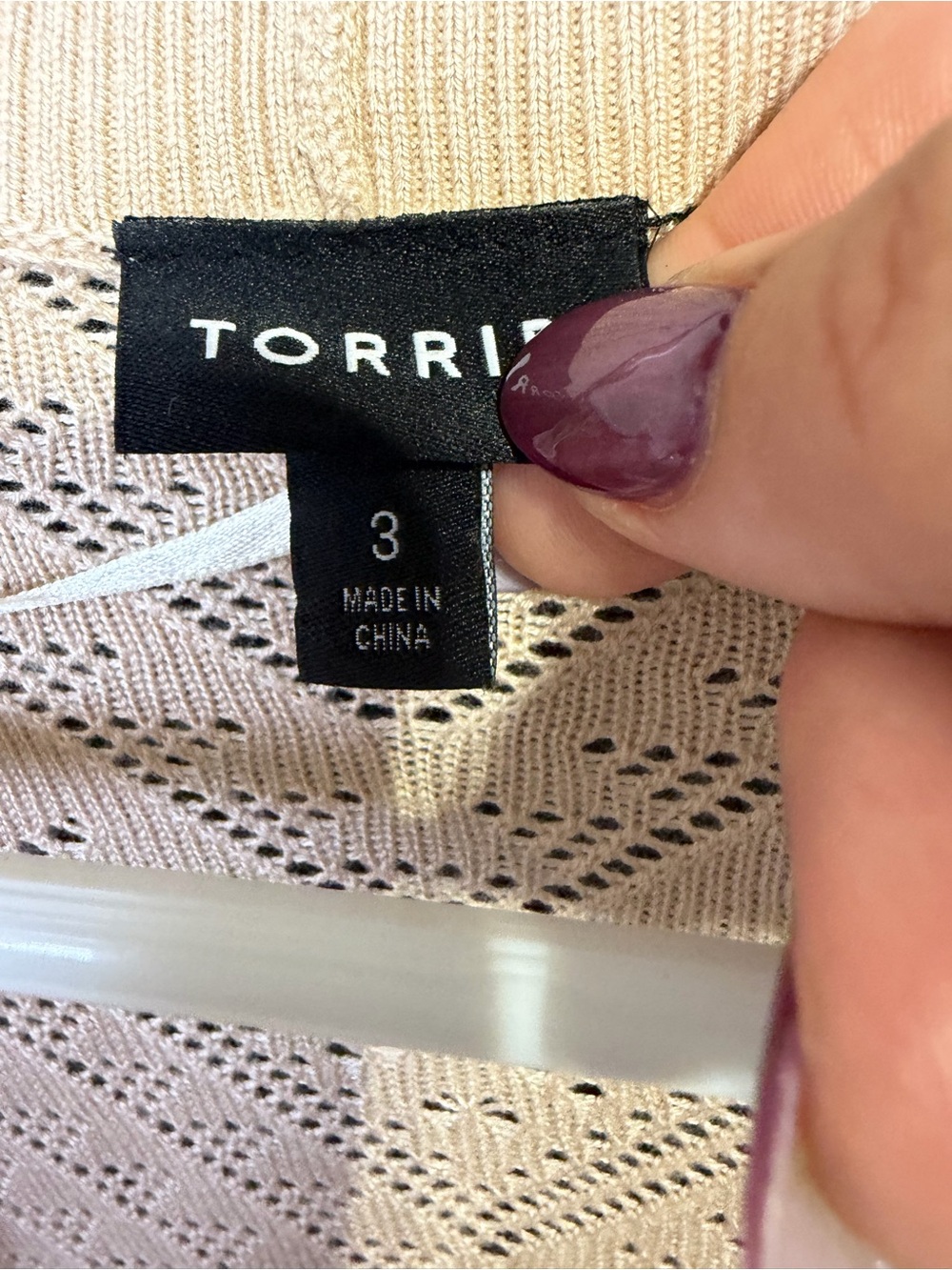 torrid Beige Open-Front Pointelle Knit Cardigan - Picture 4 of 4
